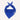 Blue bandana with a knot on a white background