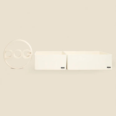 DOG By Dr Lisa Corner Bowl Set | White