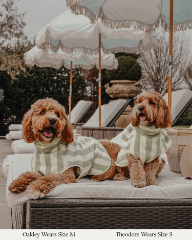 By Teddy - Matcha Stripe | The Cosy Cloak Drying Robe