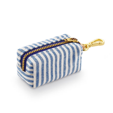 The Foggy Dog, Stripe Poop Bag Holder | Lake Blue