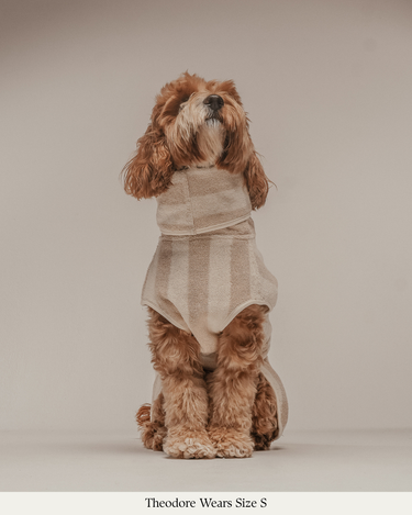 By Teddy - Hazelnut Stripe | The Cosy Cloak Drying Robe