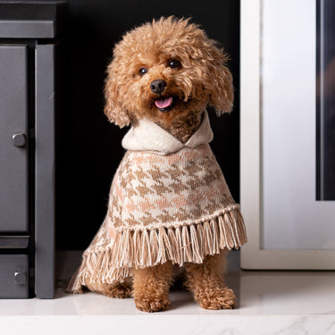 Alqo Wasi Alpaca Dog Poncho | Houndstooth