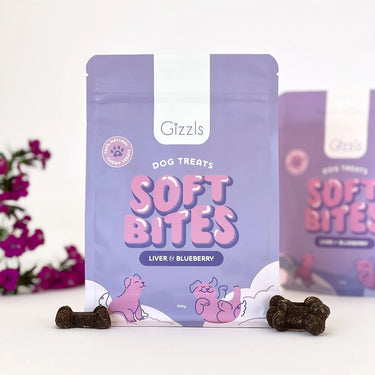 Gizzls Soft Bites | Liver and Blueberry 300g