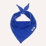 Blue bandana with a knot on a white background