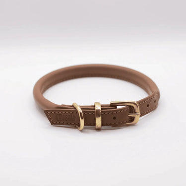Tan Rolled Leather Collar