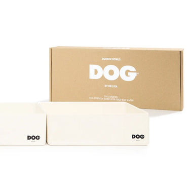 DOG By Dr Lisa Corner Bowl Set | White