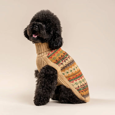 Alqo Wasi Fair Isle Finn Alpaca Dog Sweater