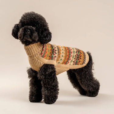 Alqo Wasi Fair Isle Finn Alpaca Dog Sweater