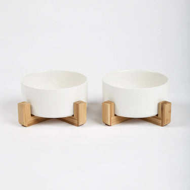 Int. Pets - Dog Bowl with wooden stand