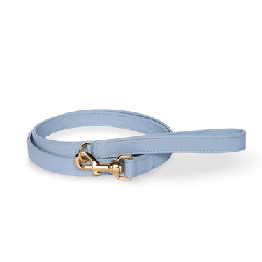 Perro Collection- Powder Blue Leather Lead