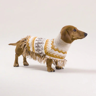 Alqo Wasi Natural Alpaca Dog Poncho | Llama