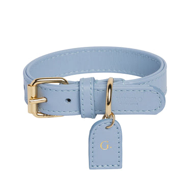 Perro Collection - Powder Blue Leather Collar